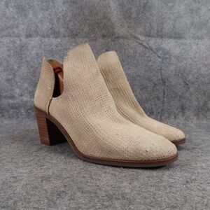 Lucky Brand Shoes Womens 6.5 Booties Fashion Cutout Block Heel Western Leather